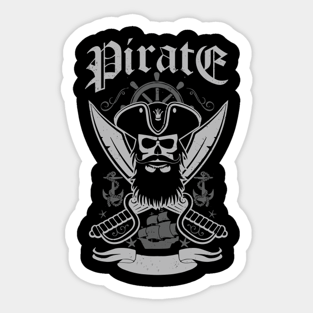 Pirate Sticker by Durro